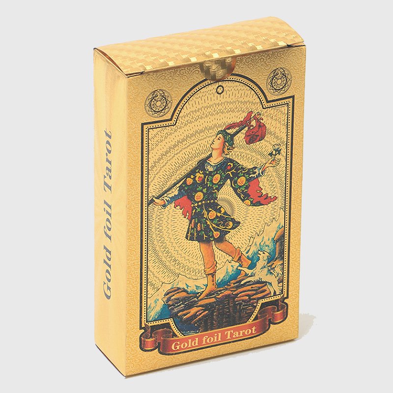 Gilded Universal Waite Tarot Deck, Black & Gold Cards